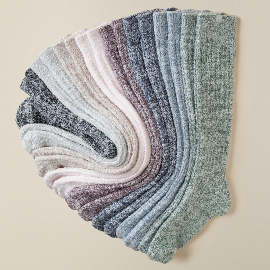 Marshmallow Slouch Socks Heather Black