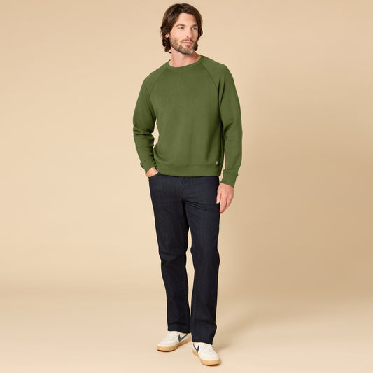 Take 10 Men's DreamTech Raglan Crew Neck in Olive