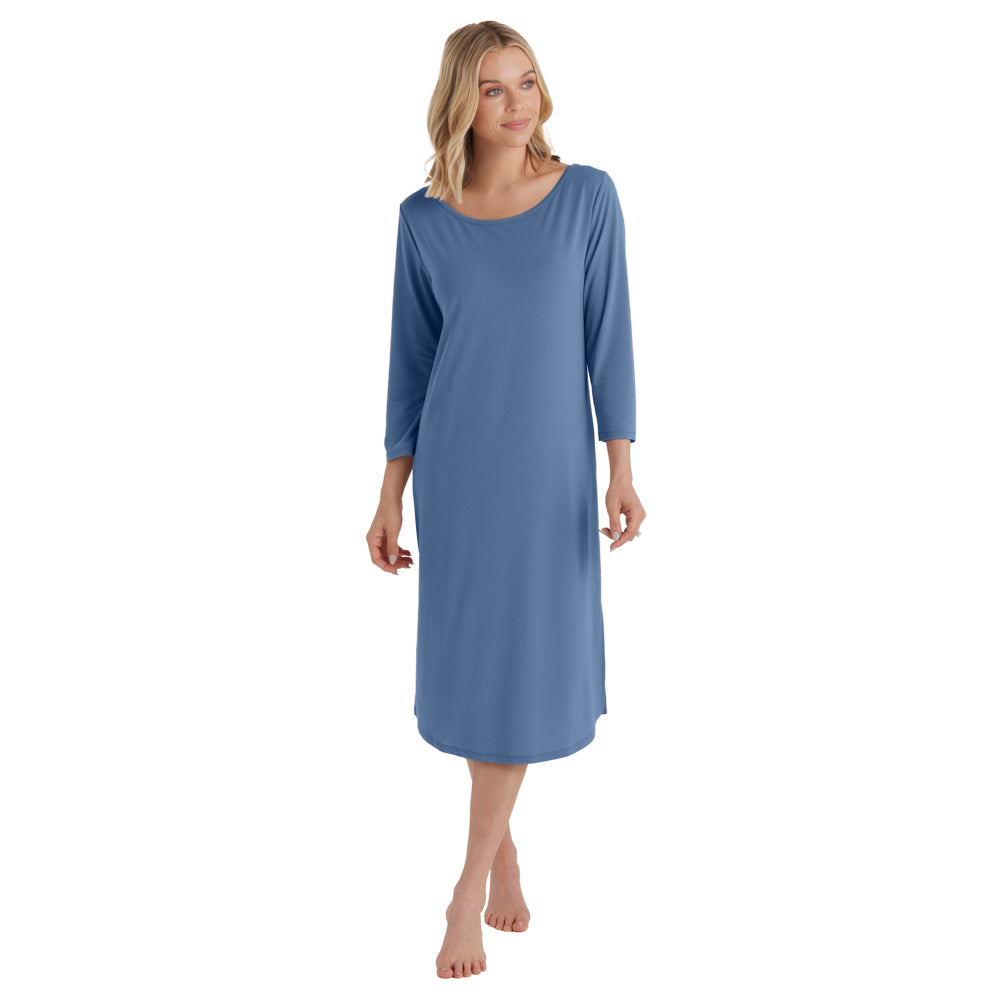 Charlie - 42" 3/4 Sleeve Boatneck Nightgown Spring Lake