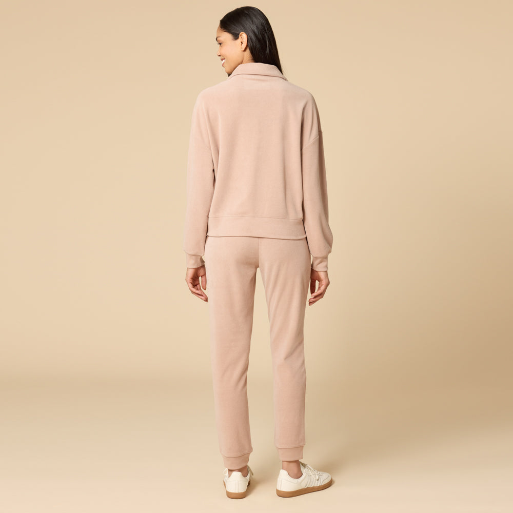 Vintage Velvet 1/4 Zip with Jogger Coco