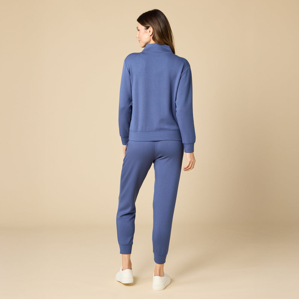 DreamTech 1/4 Zip Jogger Set Indigo