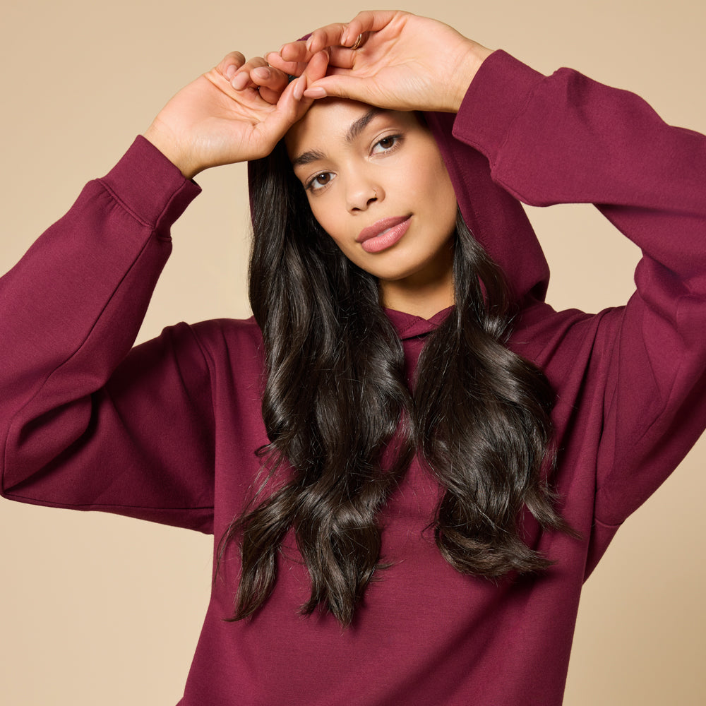 DreamTech Oversize Hoodie Lounge Set Cherry Cola
