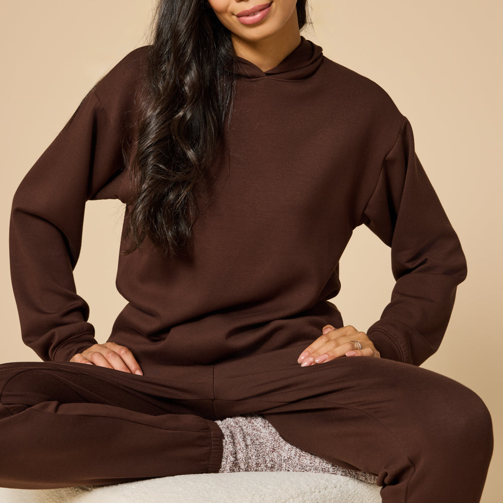 DreamTech Oversize Hoodie Lounge Set Espresso