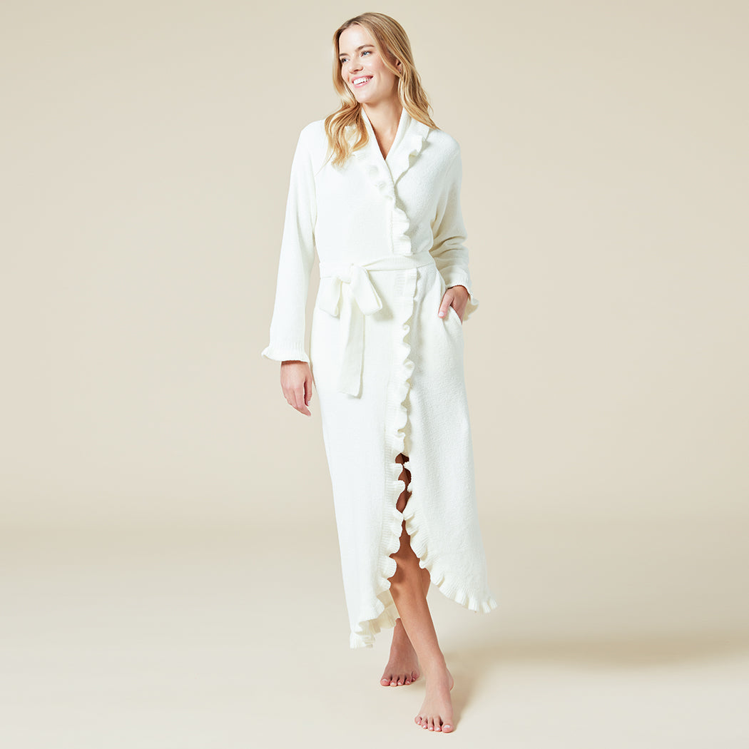 Ruffle Chenille Robe Cloud
