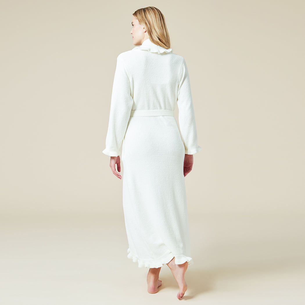 Ruffle Chenille Robe Cloud