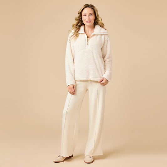 DreamPlush 1/4 Zip Pullover in Almond
