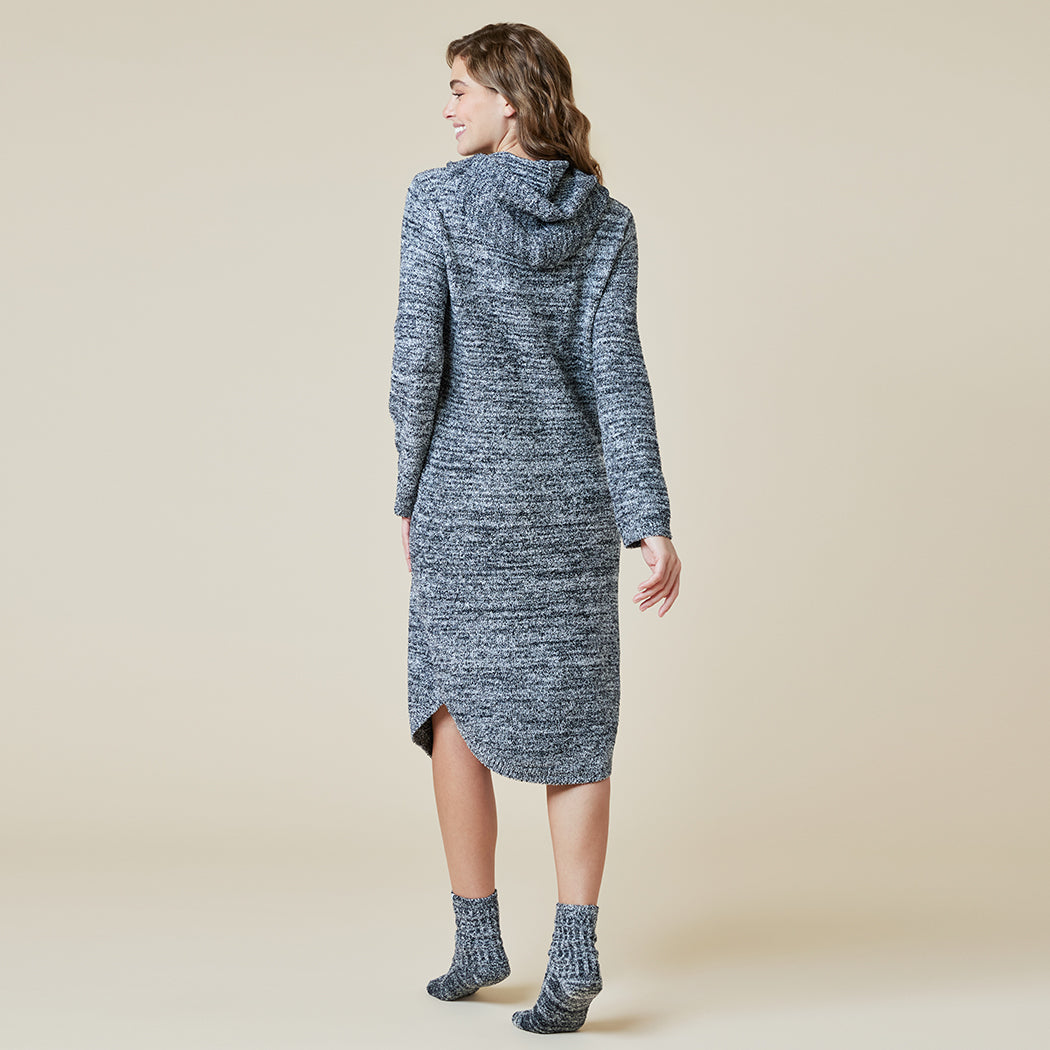 42" Marshmallow Hooded Lounger Heather Black