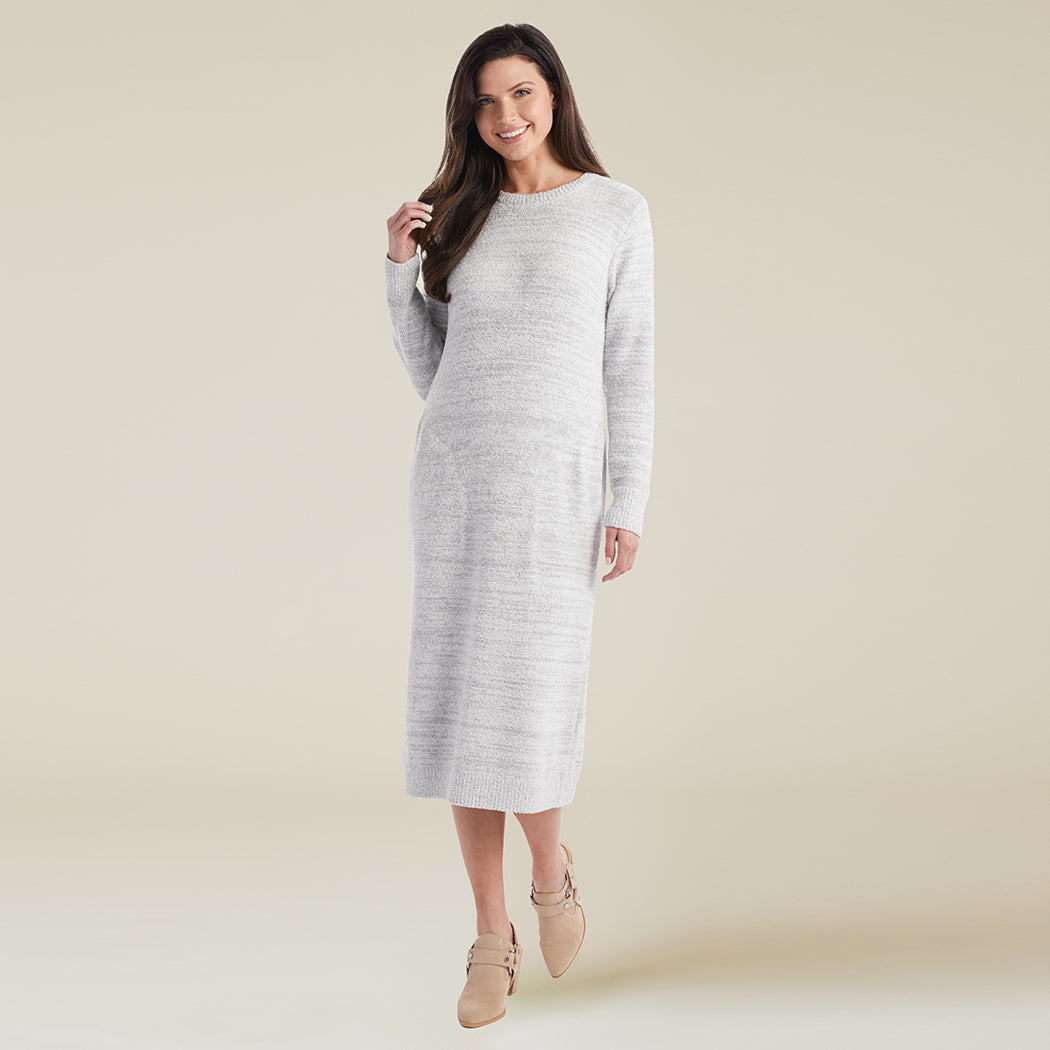 Marshmallow Crew Neck Lounger with Pockets Heather Grey