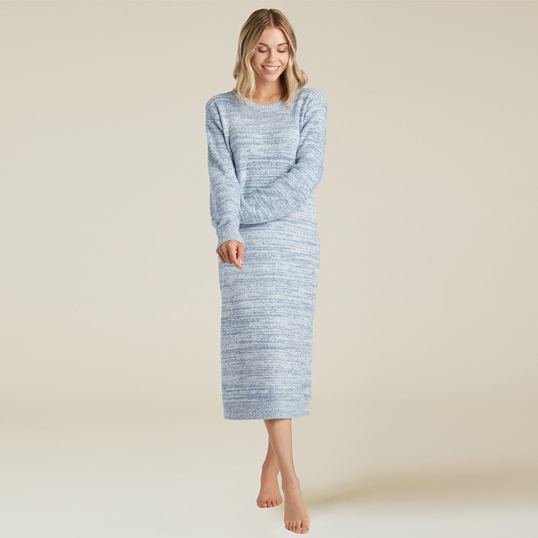 Marshmallow Crew Neck Lounger with Pockets Heather Spring Lake