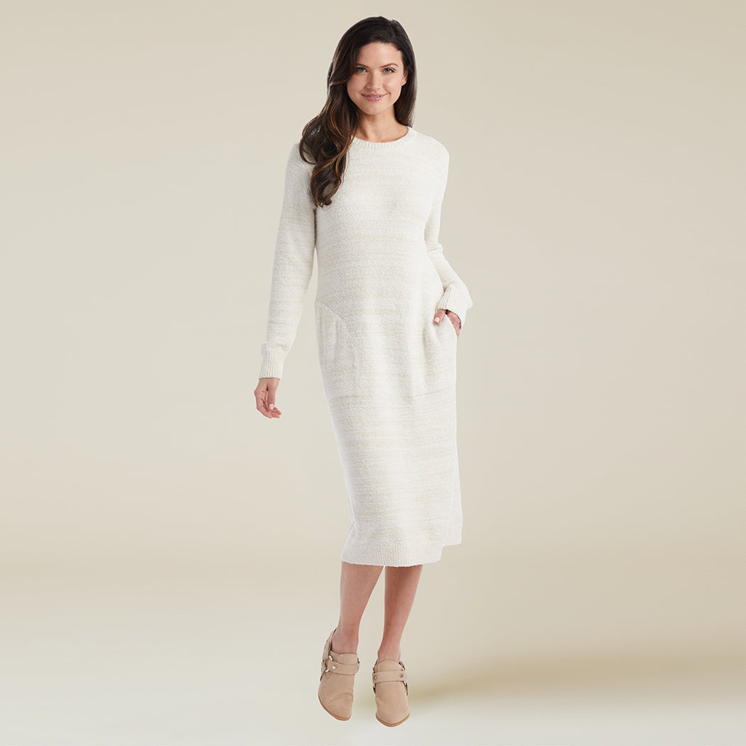 Marshmallow Crew Neck Lounger with Pockets Heather Stone