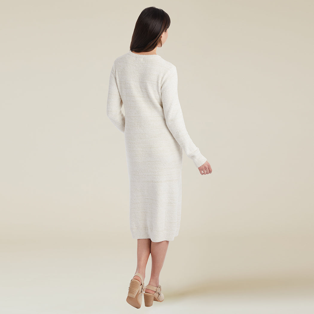 Marshmallow Crew Neck Lounger with Pockets Heather Stone