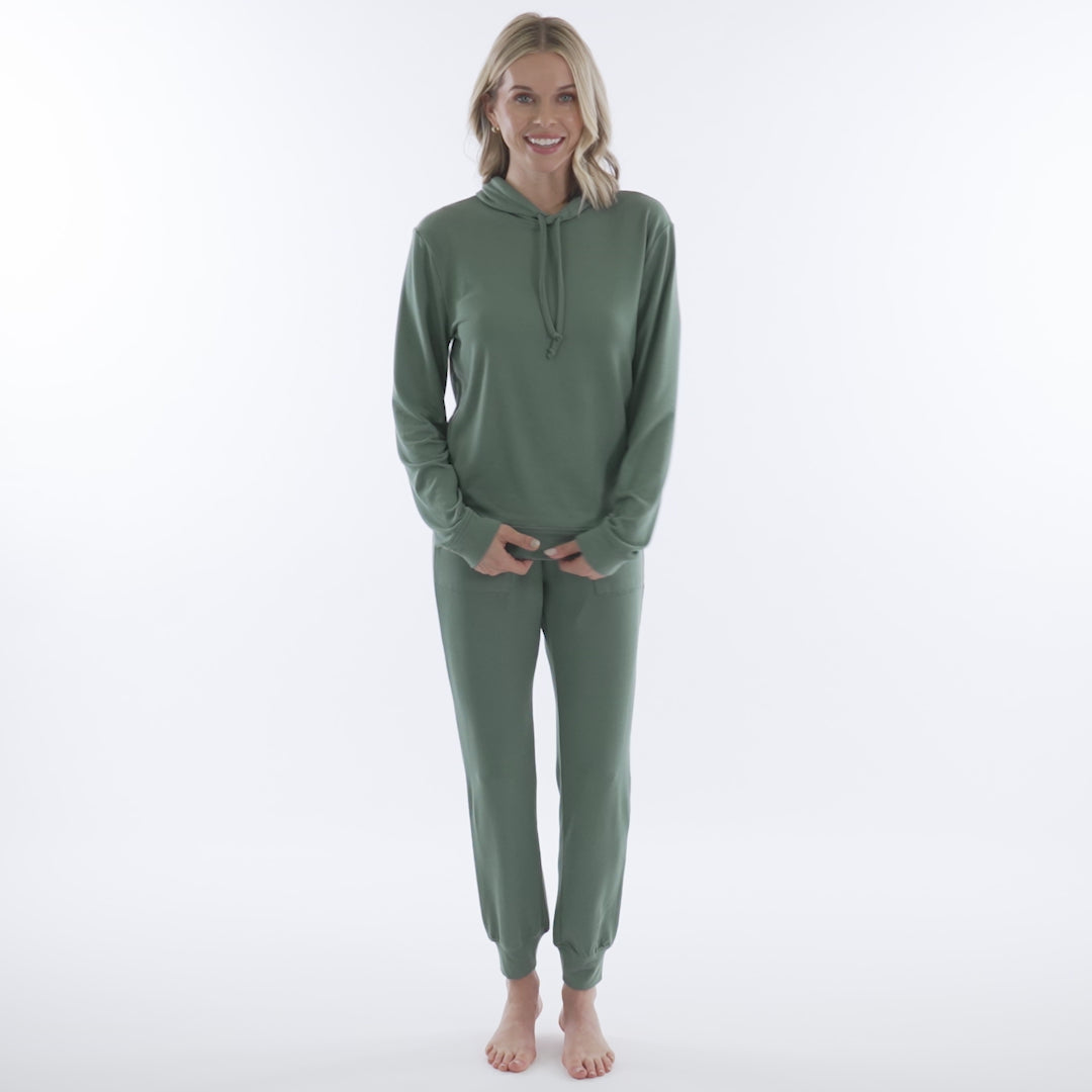 Ultra-Dream Hooded Jogger Set Dusty Green