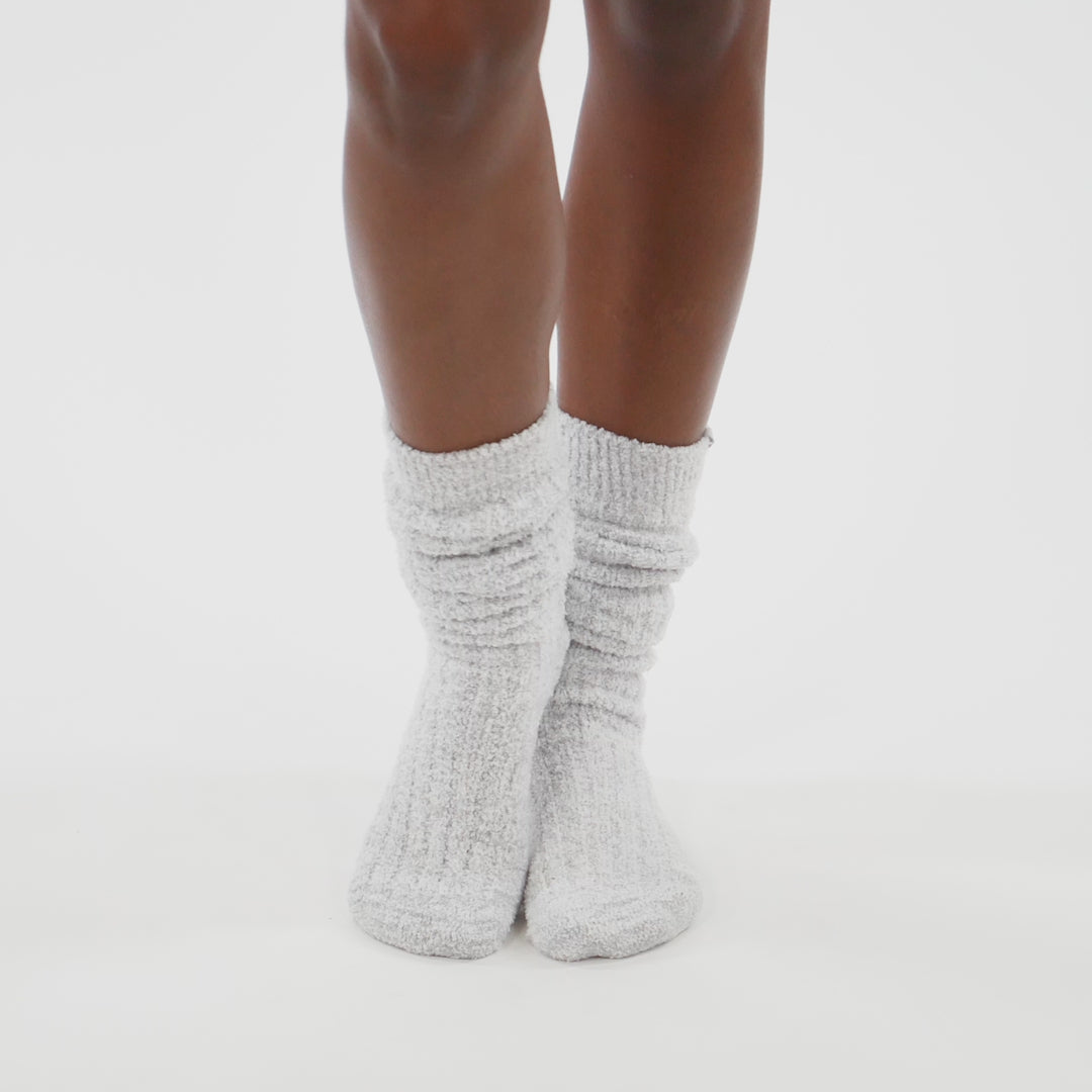 Marshmallow Slouch Socks Heather Grey