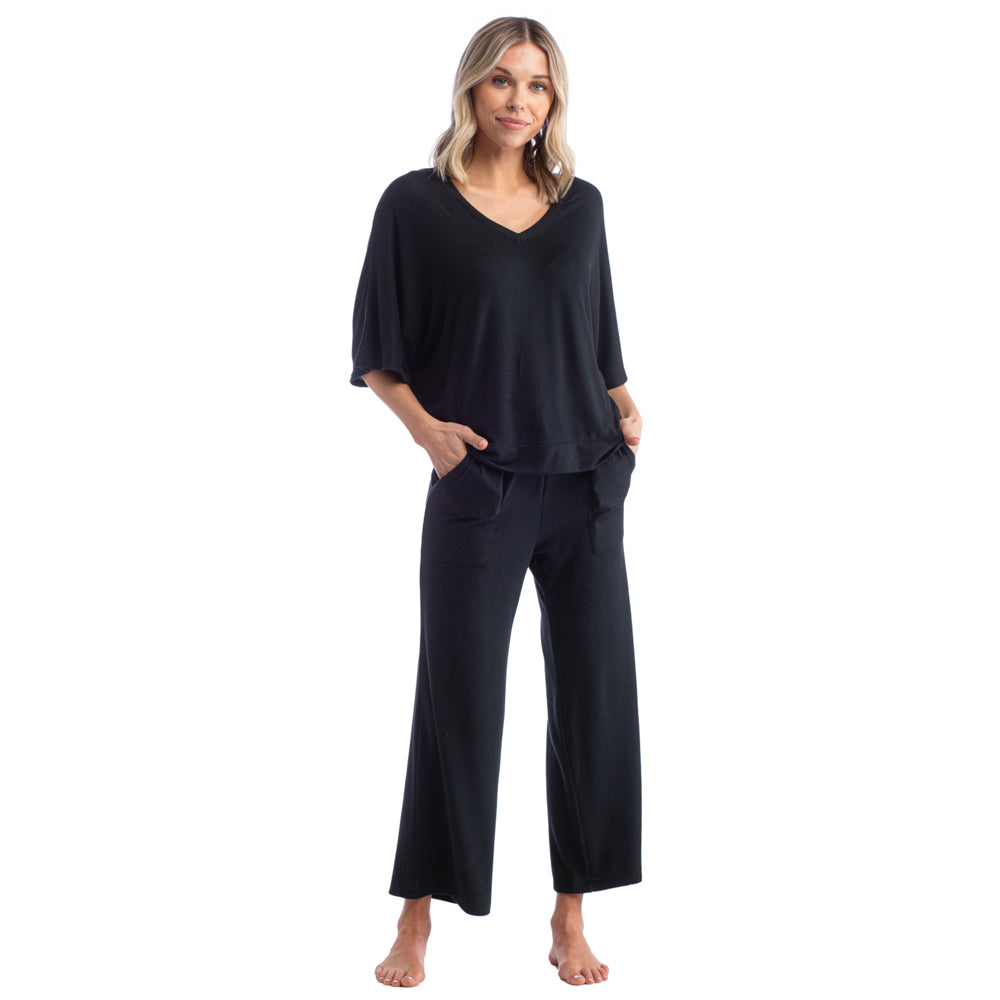 Dream Relaxed V-Neck Capri Loungewear Set main image 0