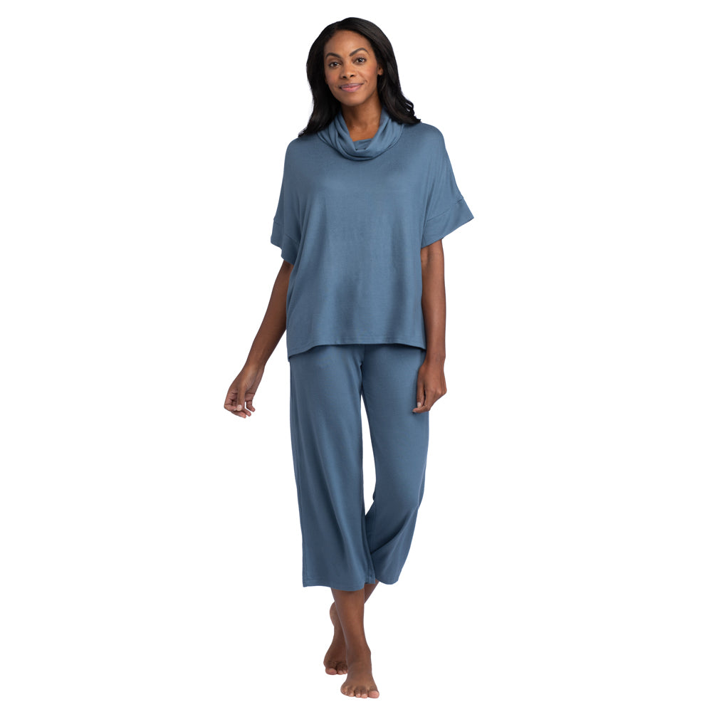 Dream Jersey Cowl Neck Lounge Set Spring Lake