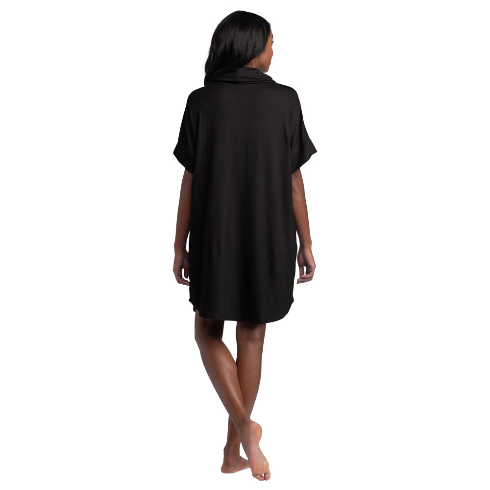 Dream Jersey Cowl Neck Lounger Black