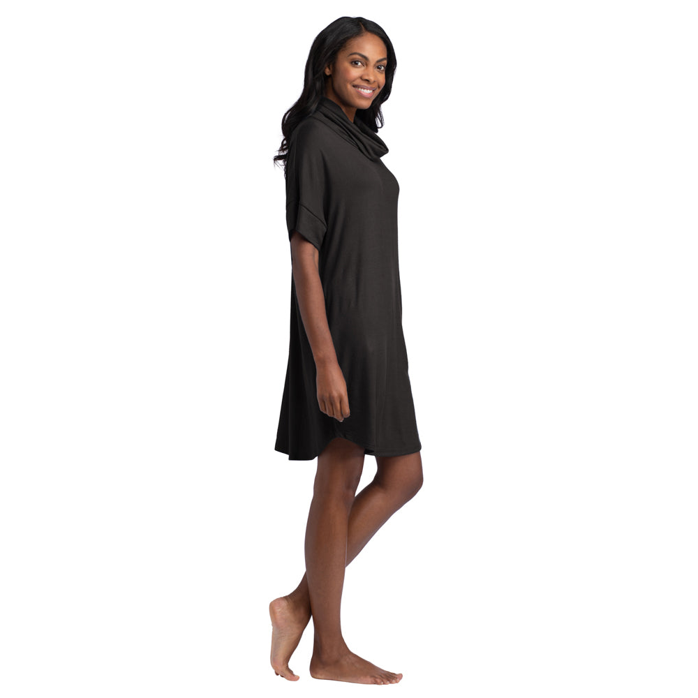 Dream Jersey Cowl Neck Lounger Black