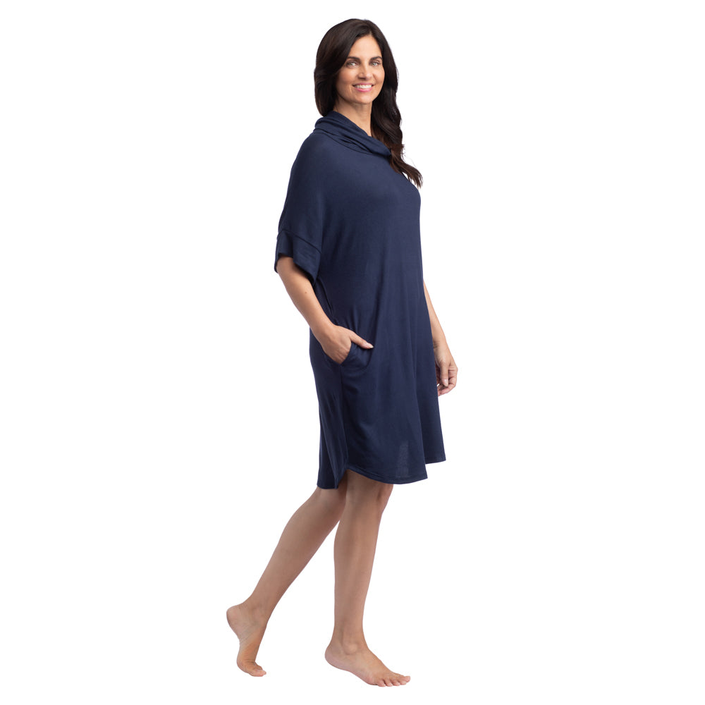 Dream Jersey Cowl Neck Lounger Navy