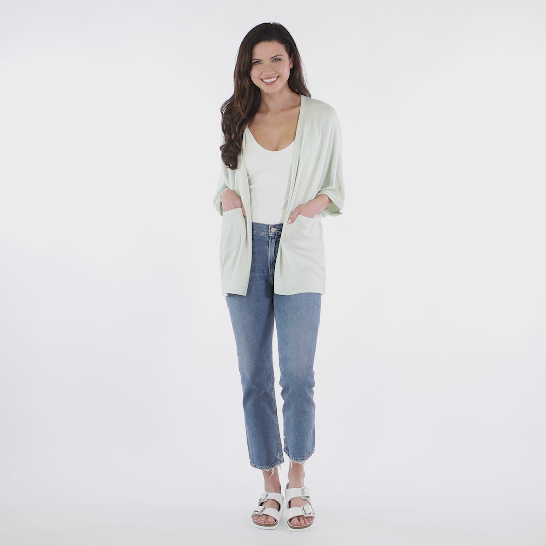 28" Dream Kimono Cardigan Sage