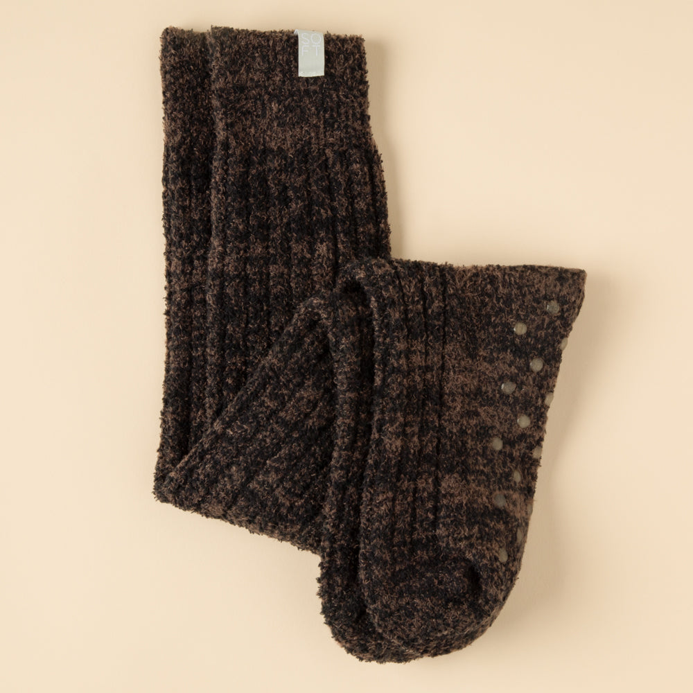Marshmallow Slouch Socks Slouchy Marshmallow Socks in Dark Heather Espresso