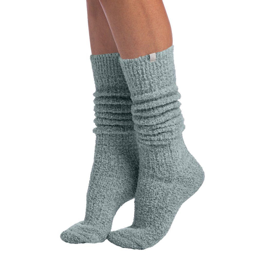 Marshmallow Slouch Socks Heather Dusty Green