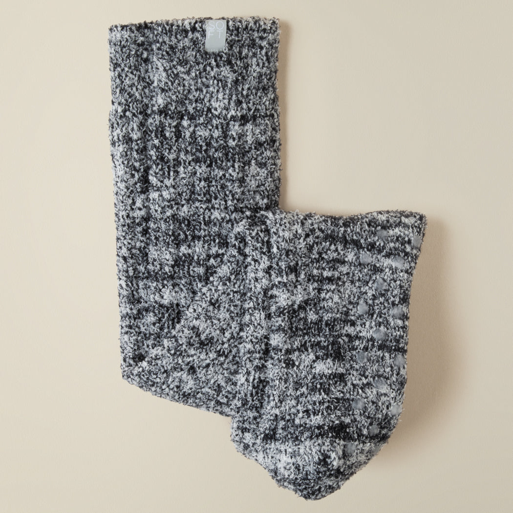 Marshmallow Slouch Socks Slouchy Marshmallow Socks in Heather Black