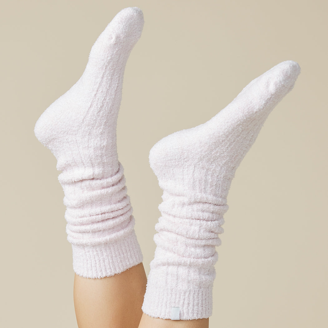 Marshmallow Slouch Socks Slouchy Marshmallow Socks in Heather Blush Pink