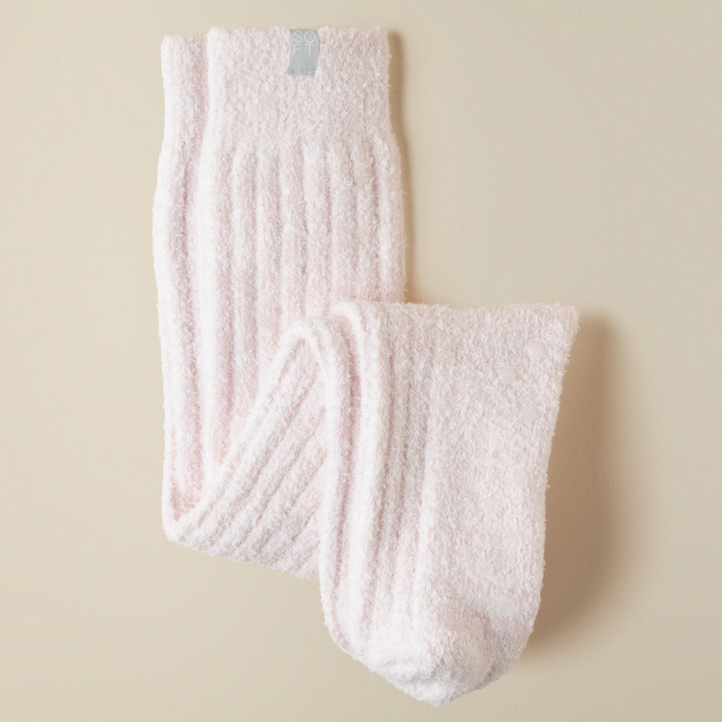 Marshmallow Slouch Socks Slouchy Marshmallow Socks in Heather Blush Pink