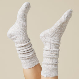 Marshmallow Slouch Socks Slouchy Marshmallow Socks in Heather Coco