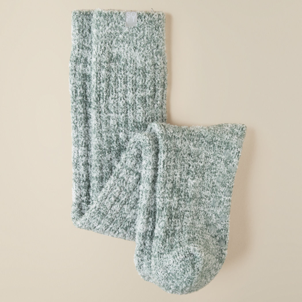 Marshmallow Slouch Socks Slouchy Marshmallow Socks in Heather Dusty Green