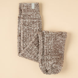 Marshmallow Slouch Socks Slouchy Marshmallow Socks in Light Heather Espresso