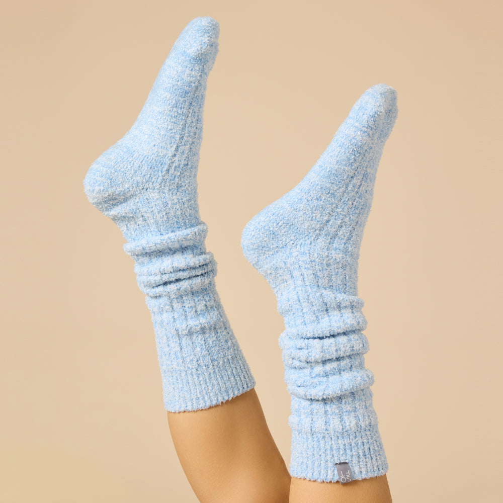 Marshmallow Slouch Socks Slouchy Marshmallow Socks in Heather Sky Blue