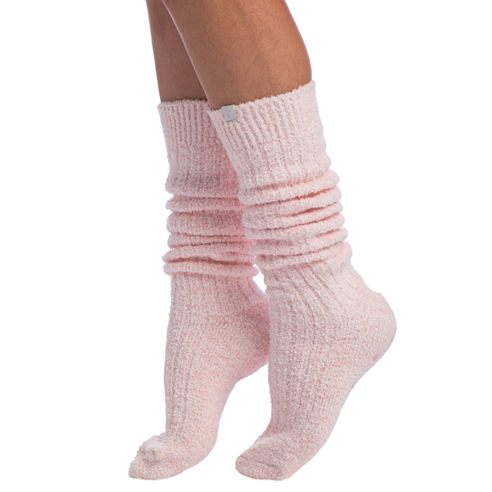 Marshmallow Slouch Socks Heather Blush Pink