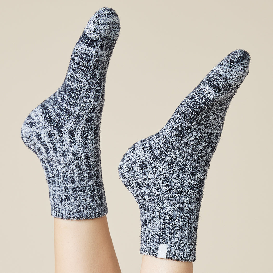 Marshmallow Crew Socks Marshmallow Crew Socks in Heather Black