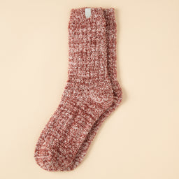 Marshmallow Crew Socks Marshmallow Crew Socks in Light Heather Cherry Cola