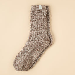 Marshmallow Crew Socks Marshmallow Crew Socks in Light Heather Espresso