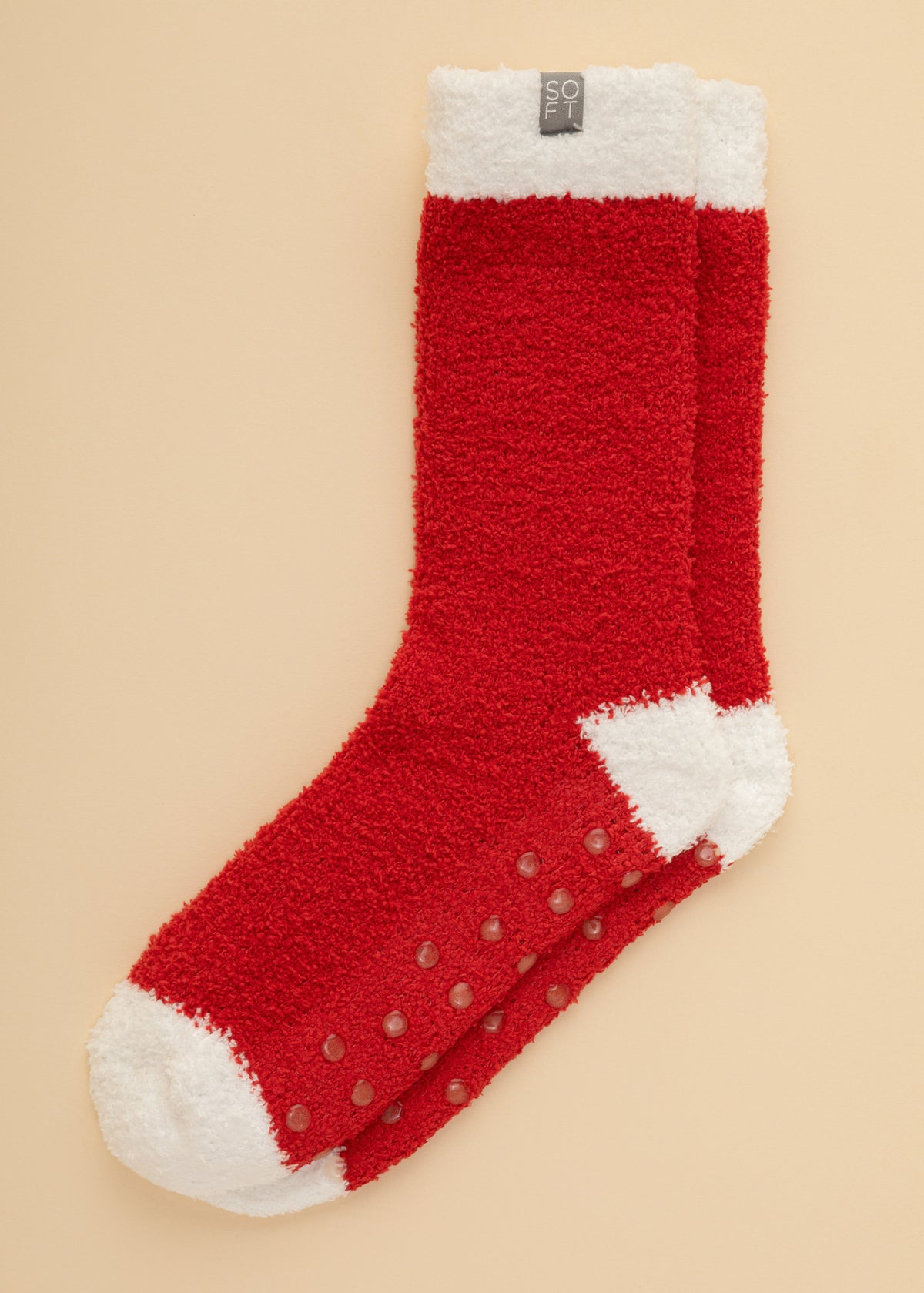 Holiday Marshmallow Crew Socks Holiday Marshmallow Crew Socks in Red / White Heel
