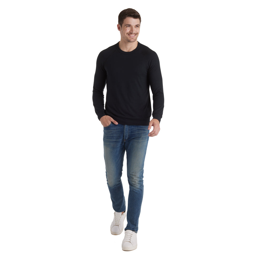 Take 10 Men's Ultra-Dream Crew Neck Sweater Black