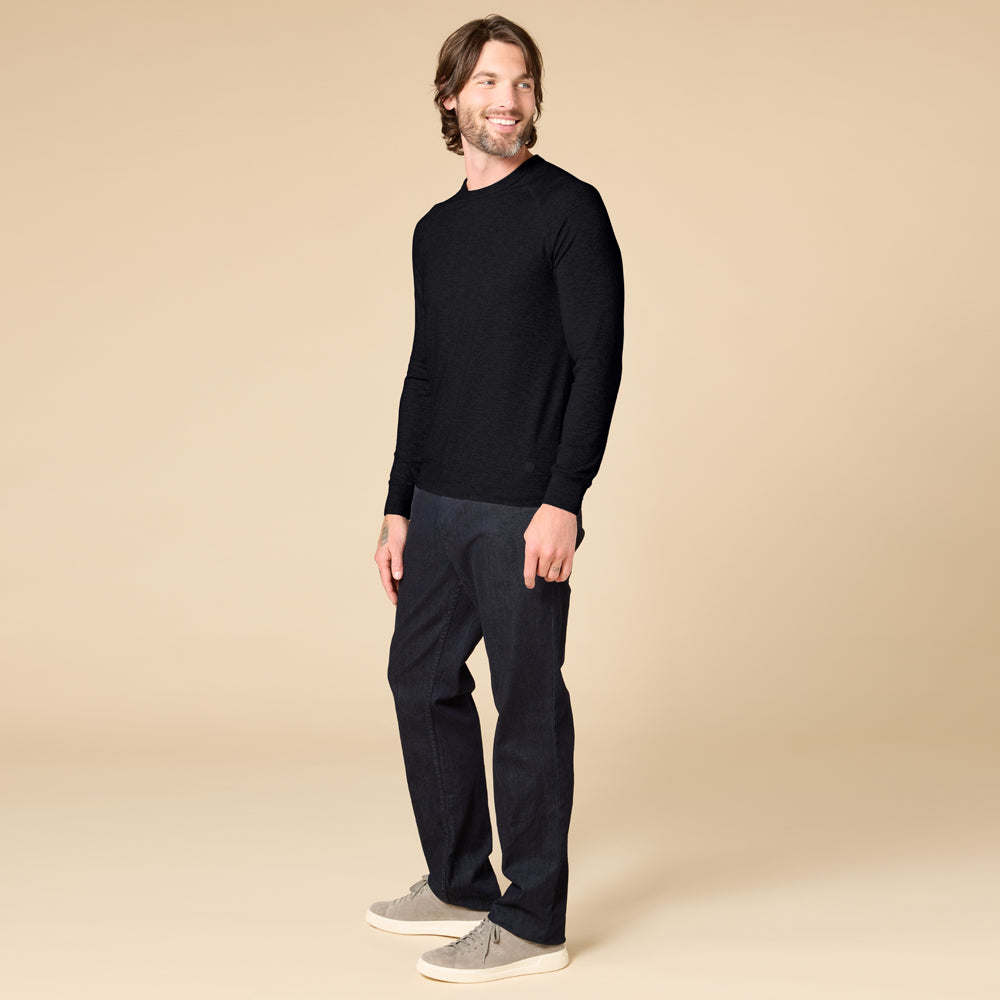 Take 10 Men's Ultra-Dream Crew Neck Sweater Black