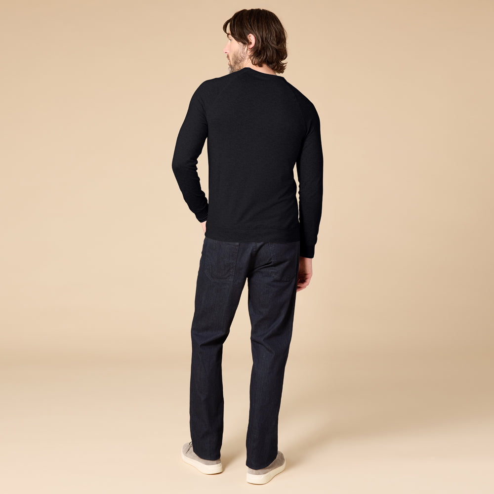 Take 10 Men's Ultra-Dream Crew Neck Sweater Black