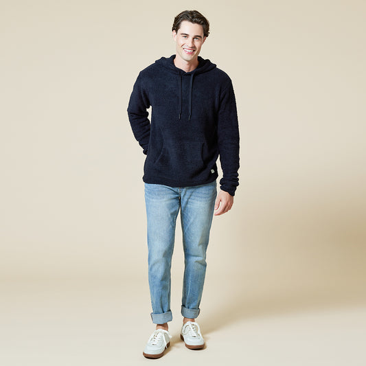 Take Ten Men's Solid Marshmallow Hoodie in Black