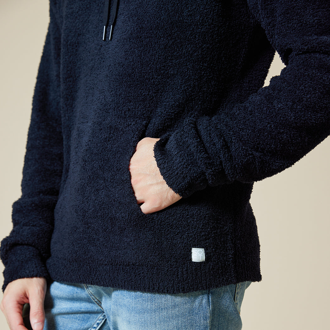Take Ten Men's Solid Marshmallow Hoodie Take Ten Men's Solid Marshmallow Hoodie in Black