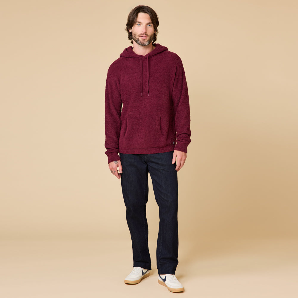 Take Ten Men's Solid Marshmallow Hoodie Cherry Cola