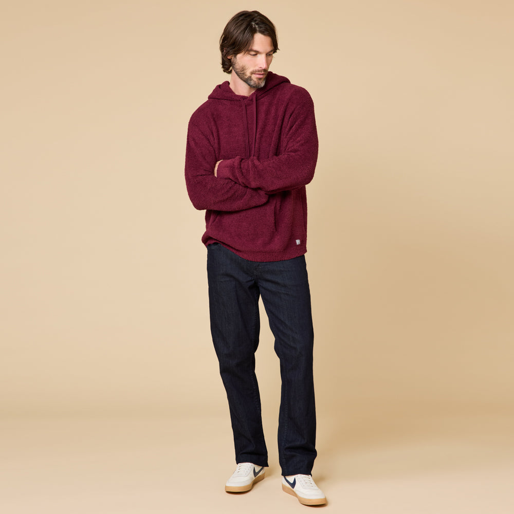 Take Ten Men's Solid Marshmallow Hoodie Cherry Cola
