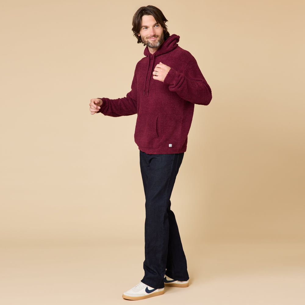 Take Ten Men's Solid Marshmallow Hoodie Cherry Cola