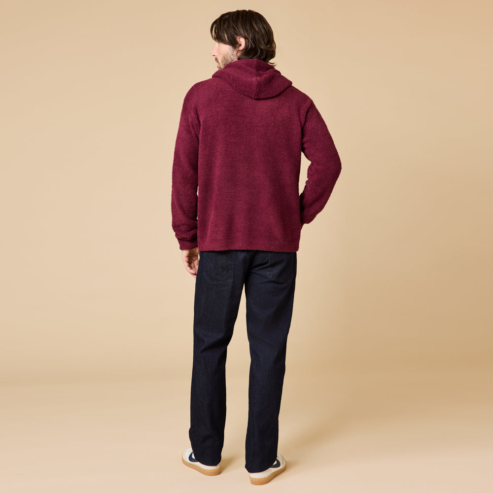 Take Ten Men's Solid Marshmallow Hoodie Cherry Cola