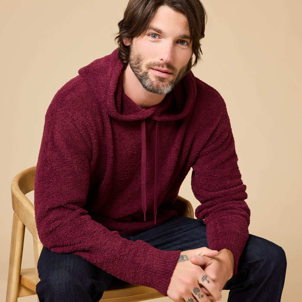 Take Ten Men's Solid Marshmallow Hoodie Cherry Cola