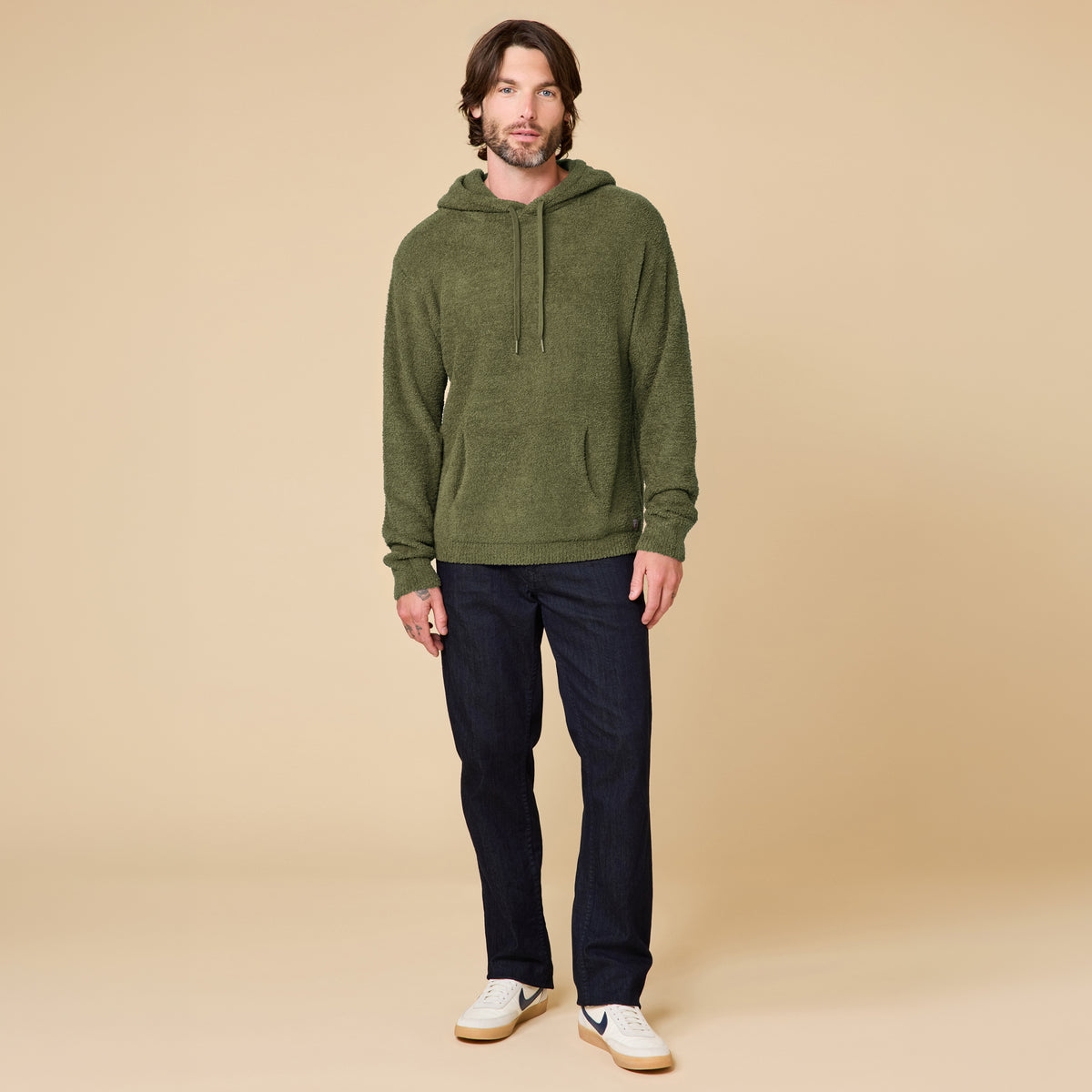 Take Ten Men's Solid Marshmallow Hoodie Take Ten Men's Solid Marshmallow Hoodie in Olive