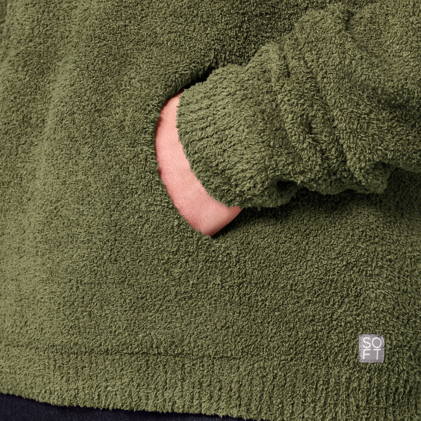 Take Ten Men's Solid Marshmallow Hoodie in Olive