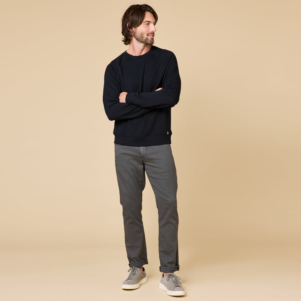 Take 10 Men's DreamTech Raglan Crew Neck Black